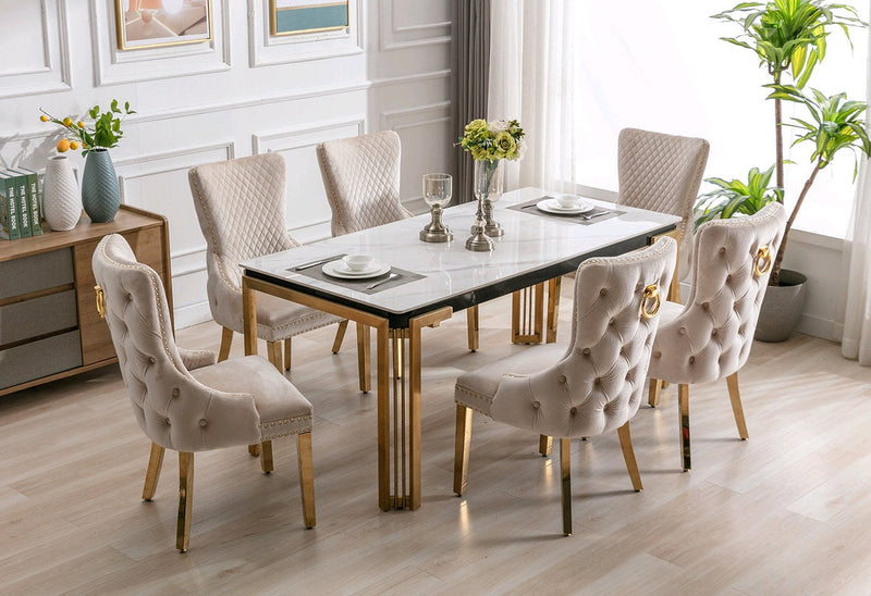 LuxeElegance 7 Piece Dining Set