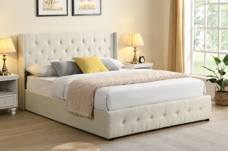 Contemporary Platform Bed with Hydraulic Storage