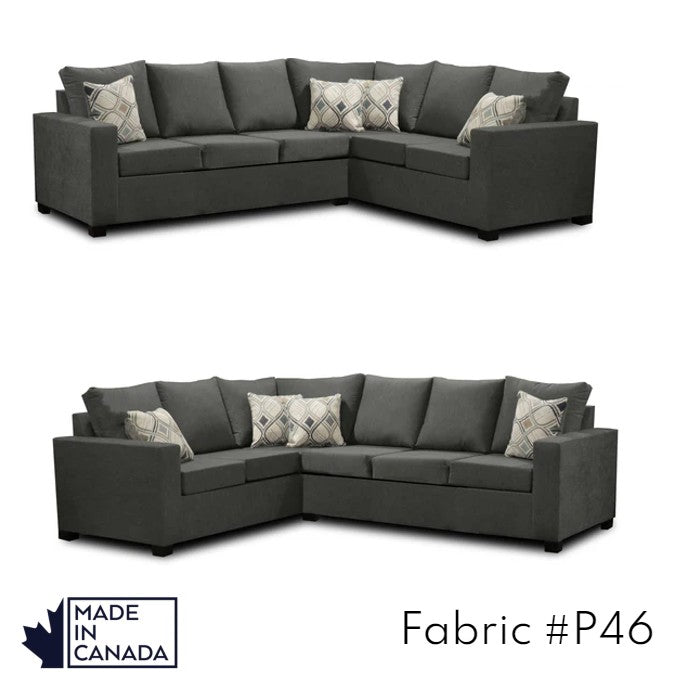 Canadian Made 3 x 2 Sectional | LHF/RHF Configuration | 17 Color Options