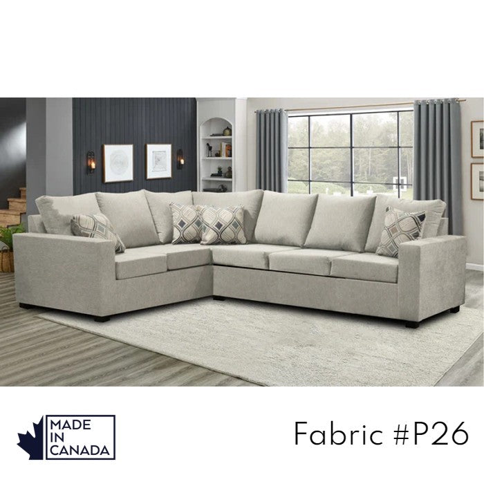 Canadian Made 3 x 2 Sectional | LHF/RHF Configuration | 17 Color Options