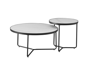 LunaNest Marble Coffee Table Set – 2-Piece Modern Elegance