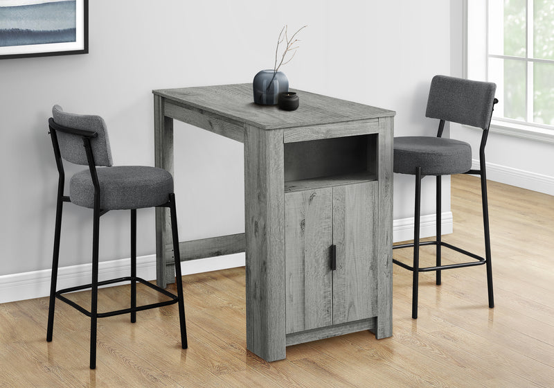 48" Rectangular Counter Height Dining Table with Storage in Grey Laminate - Modern Kitchen Furniture