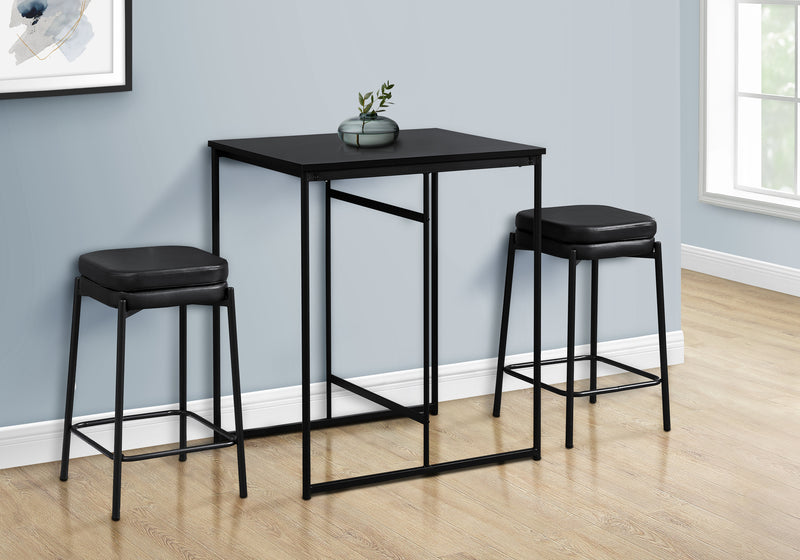 Contemporary Black Laminate Counter Height Dining Table - 32" Rectangular