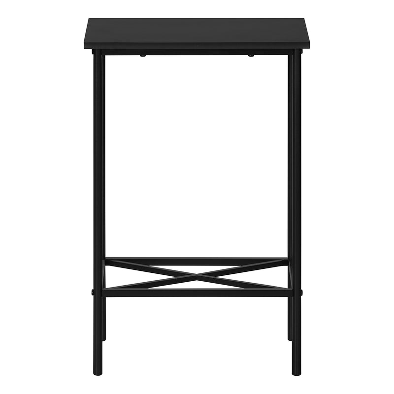 Contemporary Black Metal Accent Table 2 Tier Small End Side Living Room Bedroom