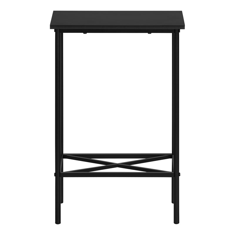 Contemporary Black Metal Accent Table 2 Tier Small End Side Living Room Bedroom