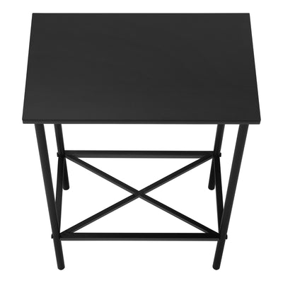 Contemporary Black Metal Accent Table 2 Tier Small End Side Living Room Bedroom