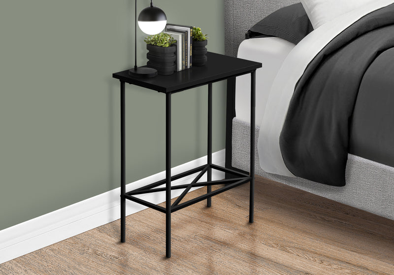 Contemporary Black Metal Accent Table 2 Tier Small End Side Living Room Bedroom