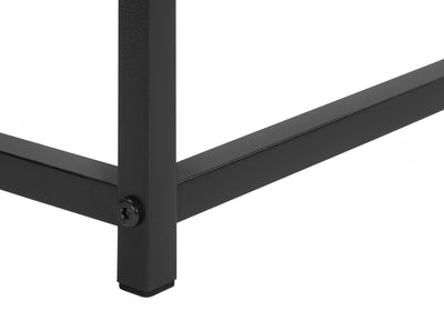 Contemporary Grey Laminate Accent Table with Black Metal Frame