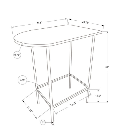 Modern White Laminate Bar Table | Contemporary Home Pub Kitchen Furniture