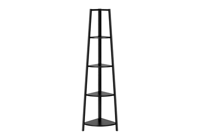 Contemporary Black Metal Bookshelf 60"H for Office or Bedroom