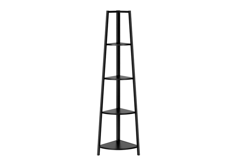 Contemporary Black Metal Bookshelf 60"H for Office or Bedroom