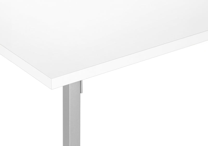 Modern White Laminate Coffee Table - 40"L Rectangular Accent Cocktail Table