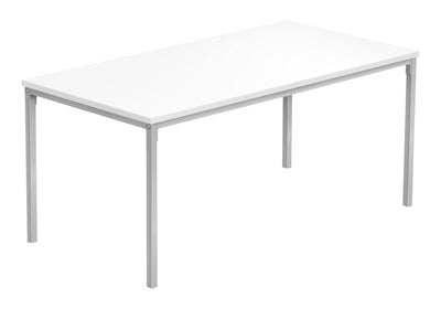 Modern White Laminate Coffee Table - 40"L Rectangular Accent Cocktail Table