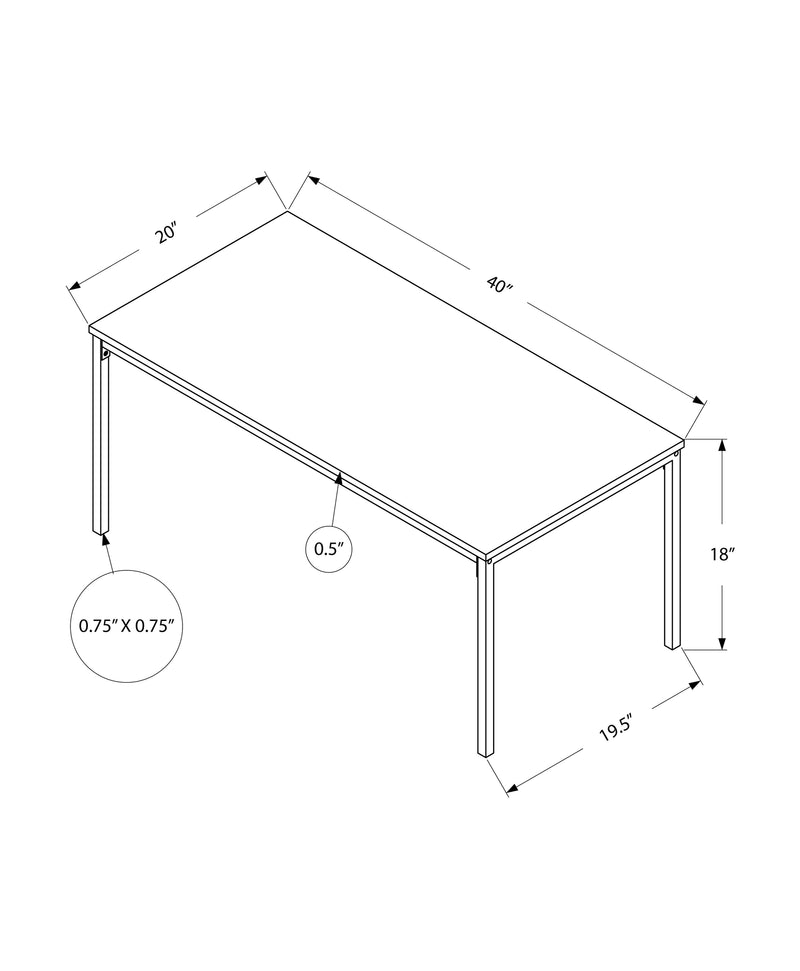 Modern White Laminate Coffee Table - 40"L Rectangular Accent Cocktail Table