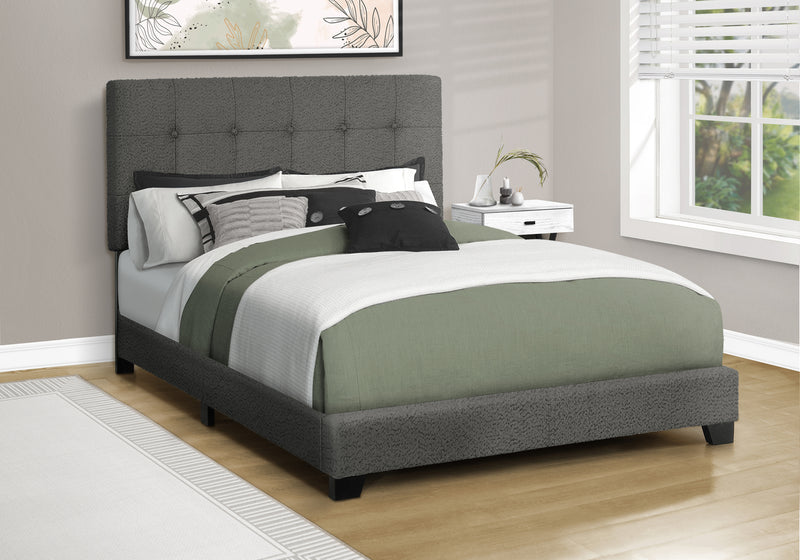 Full Size Upholstered Bed Frame - Transitional Bedroom Furniture