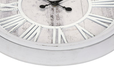 Clocks, 20" Round, Wall Clock, Grey, Transitional