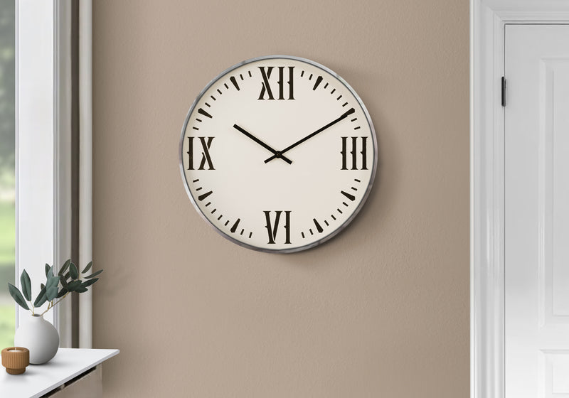 Clocks, 20" Round, Wall Clock, Black, White, Modern