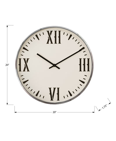 Clocks, 20" Round, Wall Clock, Black, White, Modern