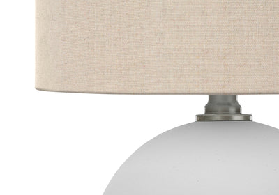 Contemporary Cream Ceramic Table Lamp with 16"H Lighting