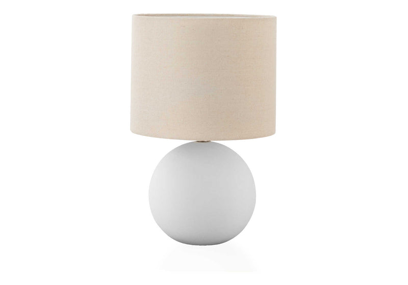 Contemporary Cream Ceramic Table Lamp with 16"H Lighting