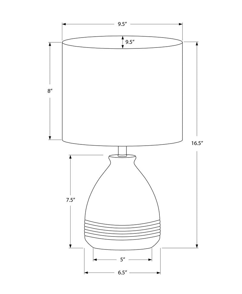 Modern Cream Ceramic Table Lamp 17"H with Ivory Shade - Stylish Lighting