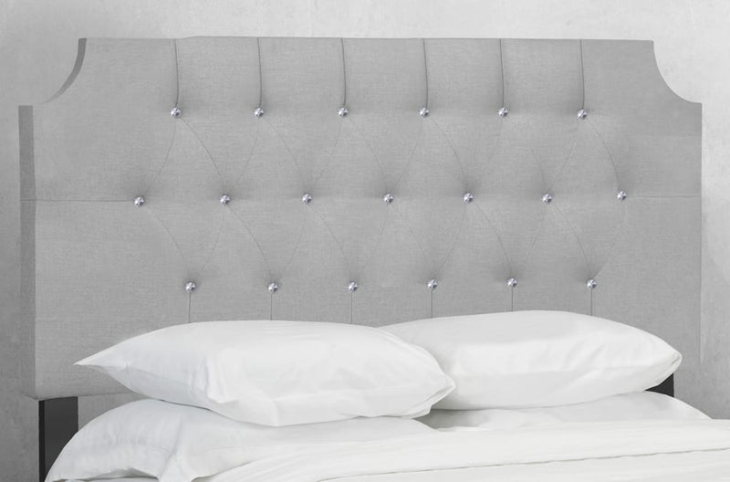 Button Tufted Headboard with Carved Corners