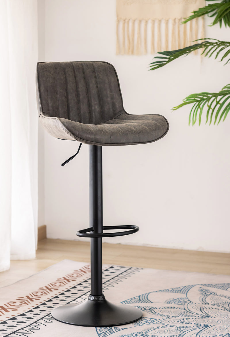 AffordFlex Grey Bar Stool - Set of 2