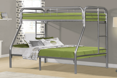 Space Saving Grey Single/Double Steel Platform Bunkbed