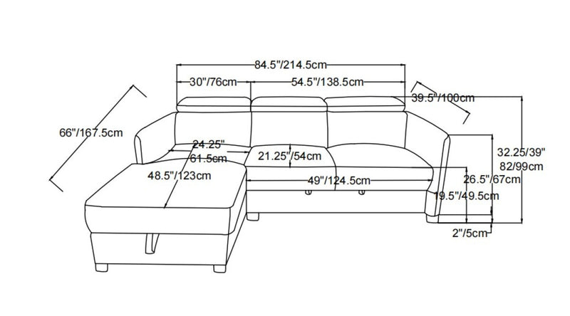 Brassex-Lhf-Sectional-Sleeper-Grey-7154A-3