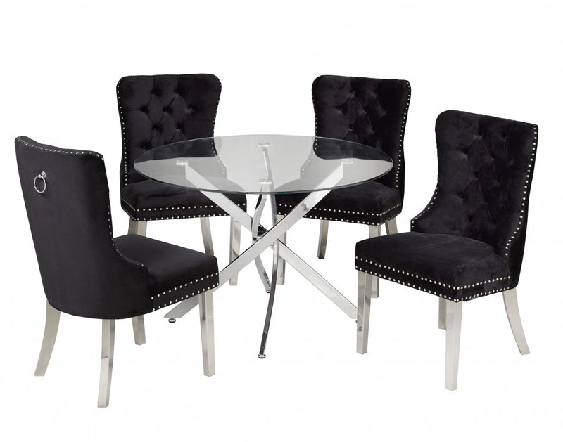 Brassex-5-Piece-Dining-Set-Black-4081-1