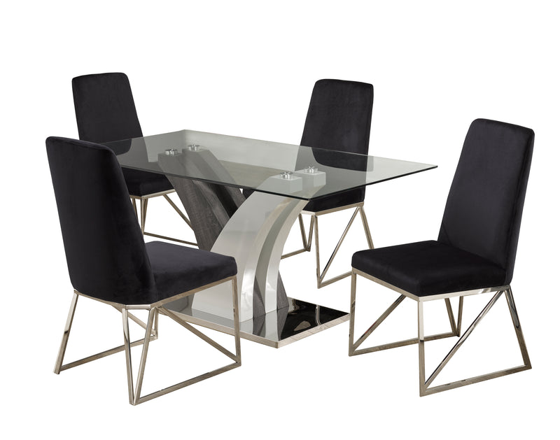 Brassex-5-Piece-Dining-Set-Black-4018-1