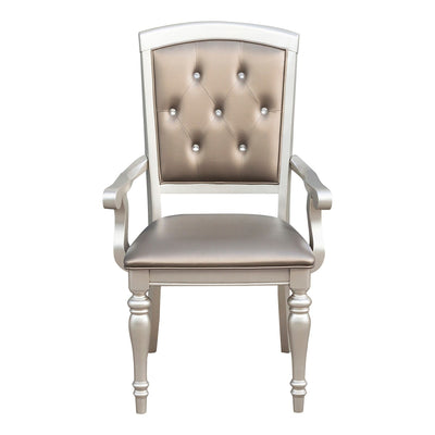 Orsina Collection Arm Chair in Pearl Silver - Set of 2