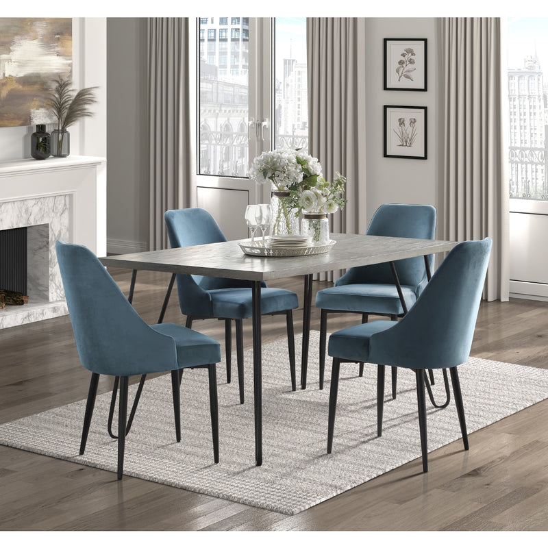 Affordable blue velvet side chair for sale in Canada - 5817MBUS-5