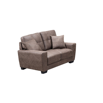 Affordable furniture in Canada - 99011BRW-2 Loveseat with Two Pillows-4