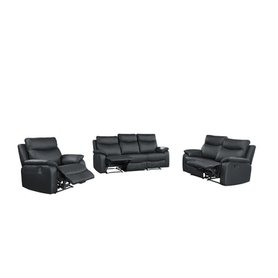 Affordable furniture in Canada: 3-piece Modular Reclining Sofa (99201BLK-3)-12