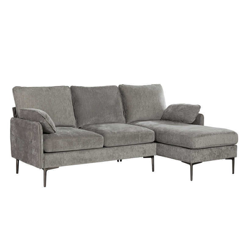 Affordable furniture in Canada - 2-piece Sectional with Reversible Chaise and 2 Pillows-5