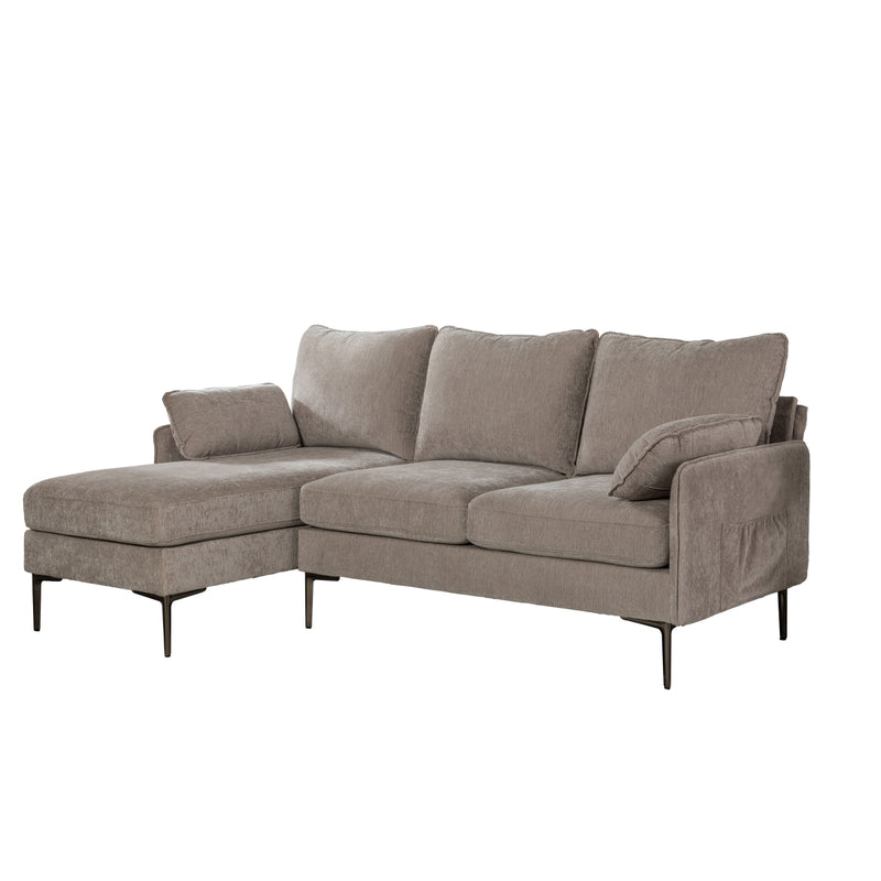 Affordable furniture in Canada - 2-piece Sectional with Reversible Chaise and 2 Pillows-4