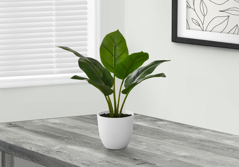 Furniture: 17" Tall Artificial Plant, Real Touch, Green Leaves, Indoor Decorative Greenery