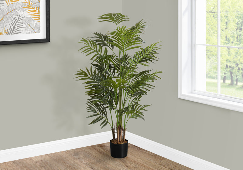 47" Tall Areca Palm Tree, Real Touch, Green Leaves - Perfect Decorative Greenery