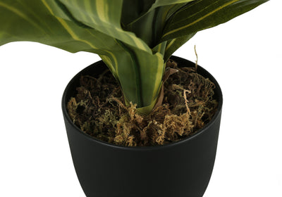 Faux Dracaena Plant: 17" Tall Indoor Greenery, Real Touch Leaves