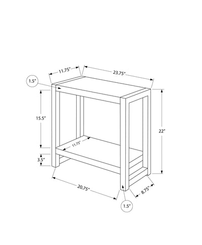 Accent Table - 22"H / Black / Black Metal - I 2081