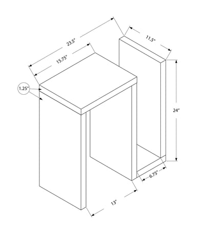 Accent Table - 24"H / Cappuccino - I 2089