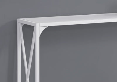 Accent Table - 48"L / White / White Metal Hall Console - I 2124