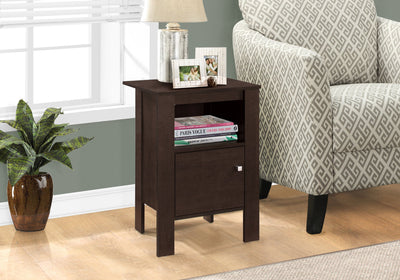 Accent Table - Cappuccino Night Stand With Storage - I 2135