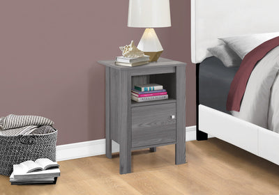 Accent Table - Grey Night Stand With Storage - I 2138