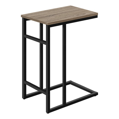 Accent Table - 24"H / Dark Taupe / Black Metal - I 2172