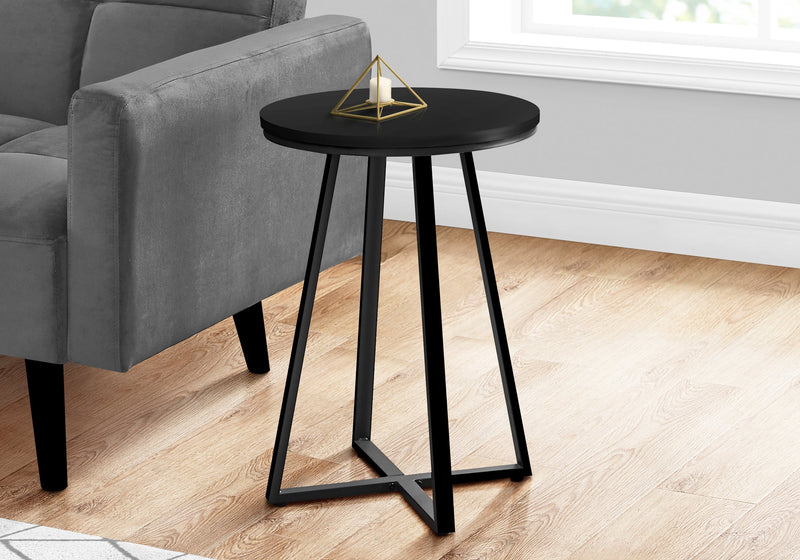 Accent Table - 22"H / Black / Black Metal - I 2175