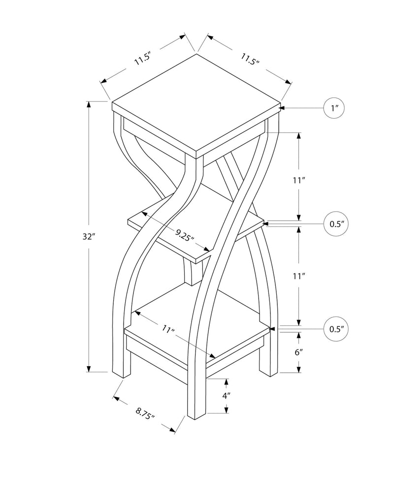 Accent Table - 32"H / Black - I 2414