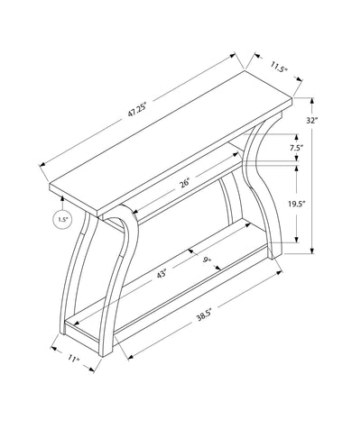 Accent Table - 47"L / White Hall Console - I 2438