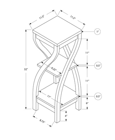 Accent Table - 32"H / Cappuccino - I 2478